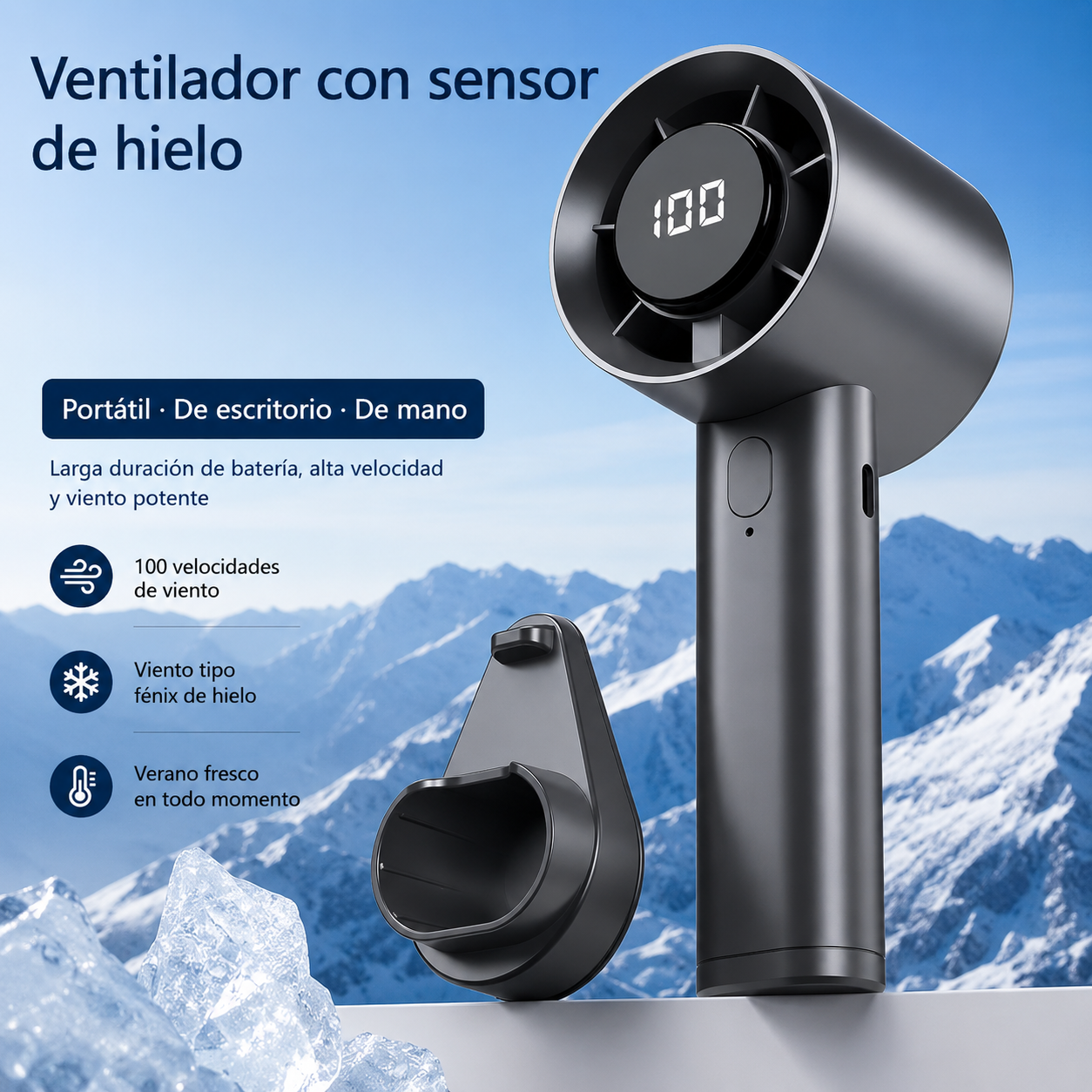 Mini Ventilador Portátil 2 en 1