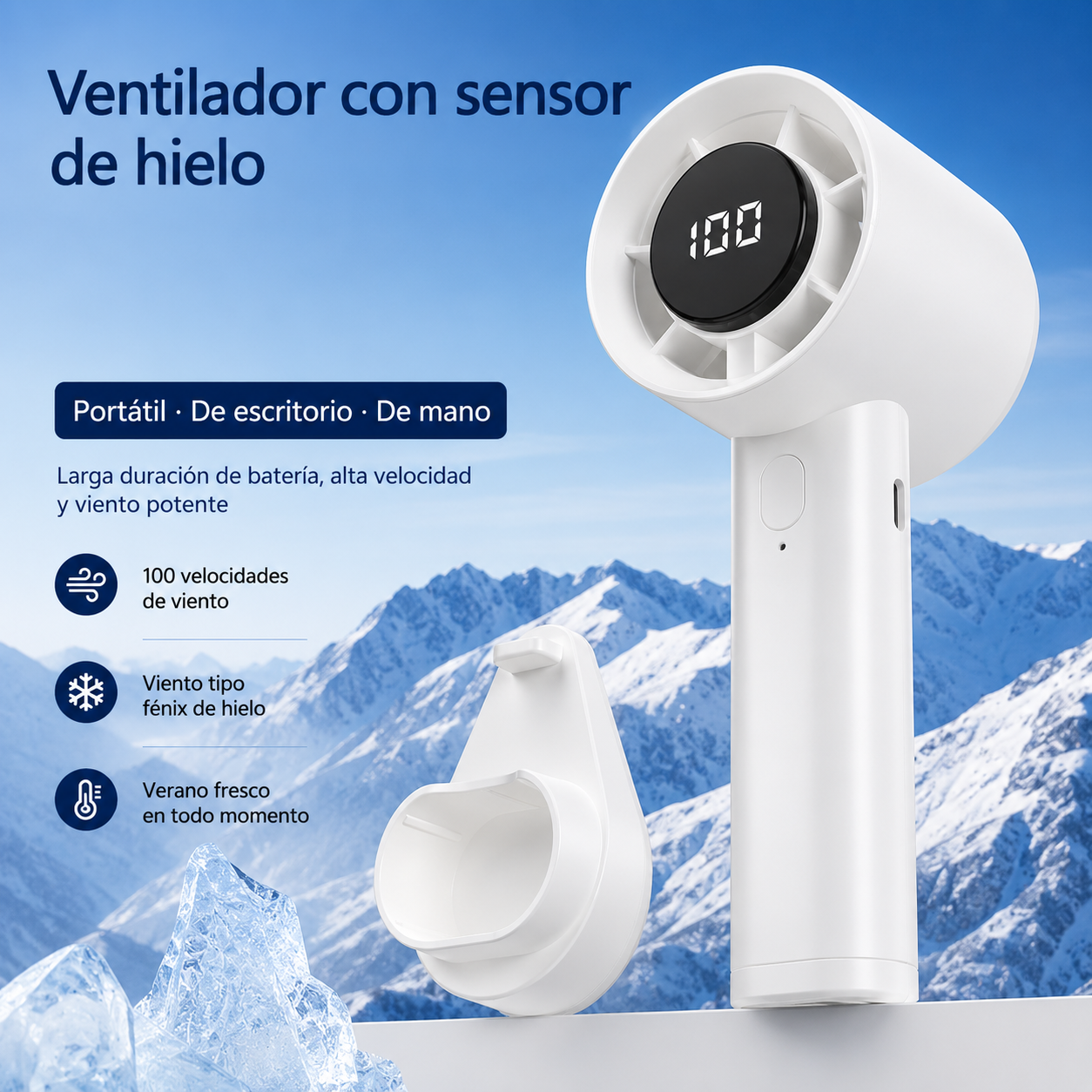 Mini Ventilador Portátil 2 en 1