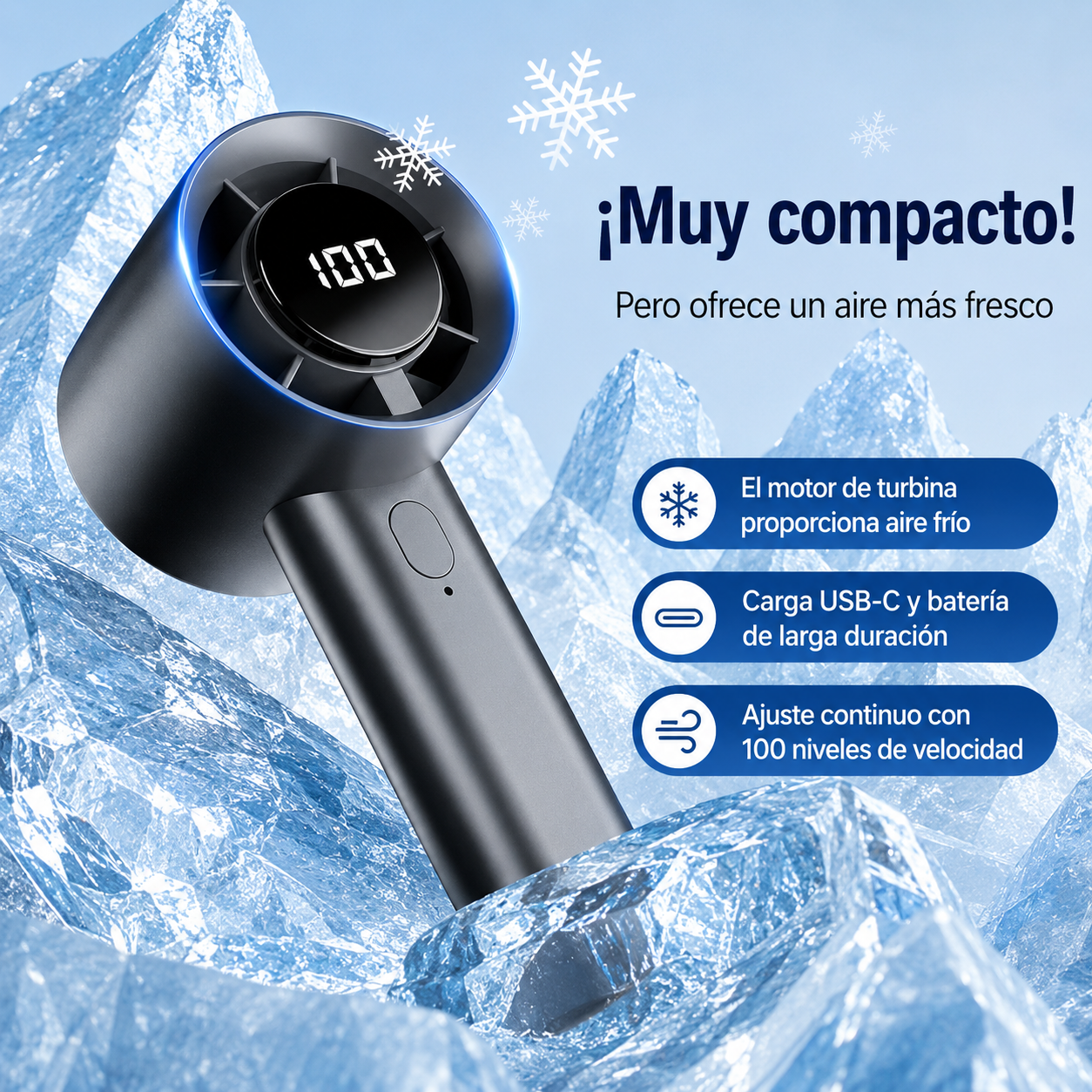 Mini Ventilador Portátil 2 en 1